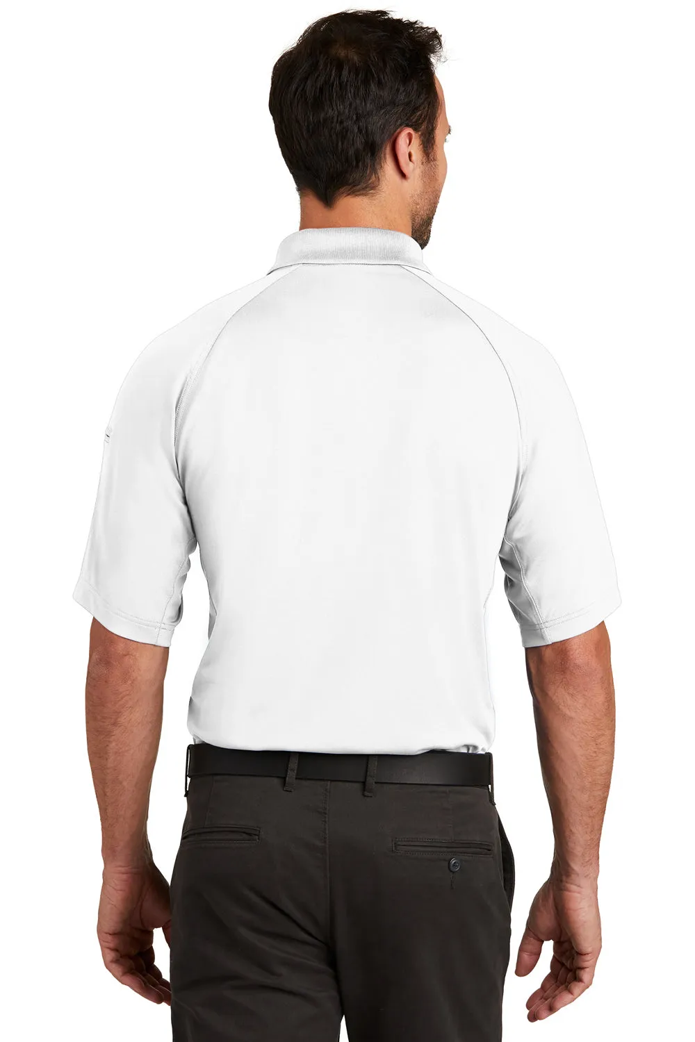 CornerStone Mens Select Tactical Moisture Wicking Short Sleeve Polo Shirt - White