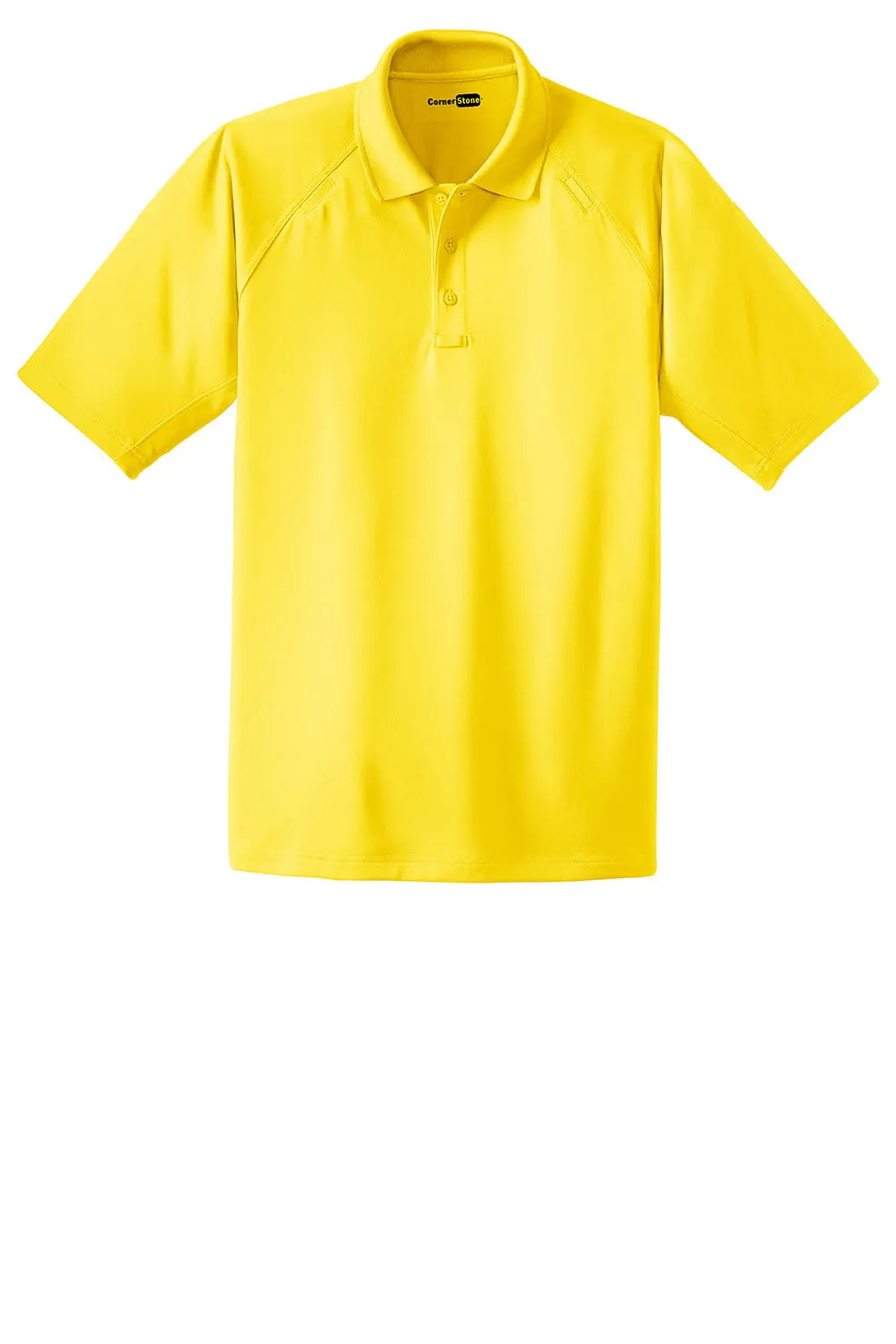 CornerStone Mens Select Tactical Moisture Wicking Short Sleeve Polo Shirt - Yellow