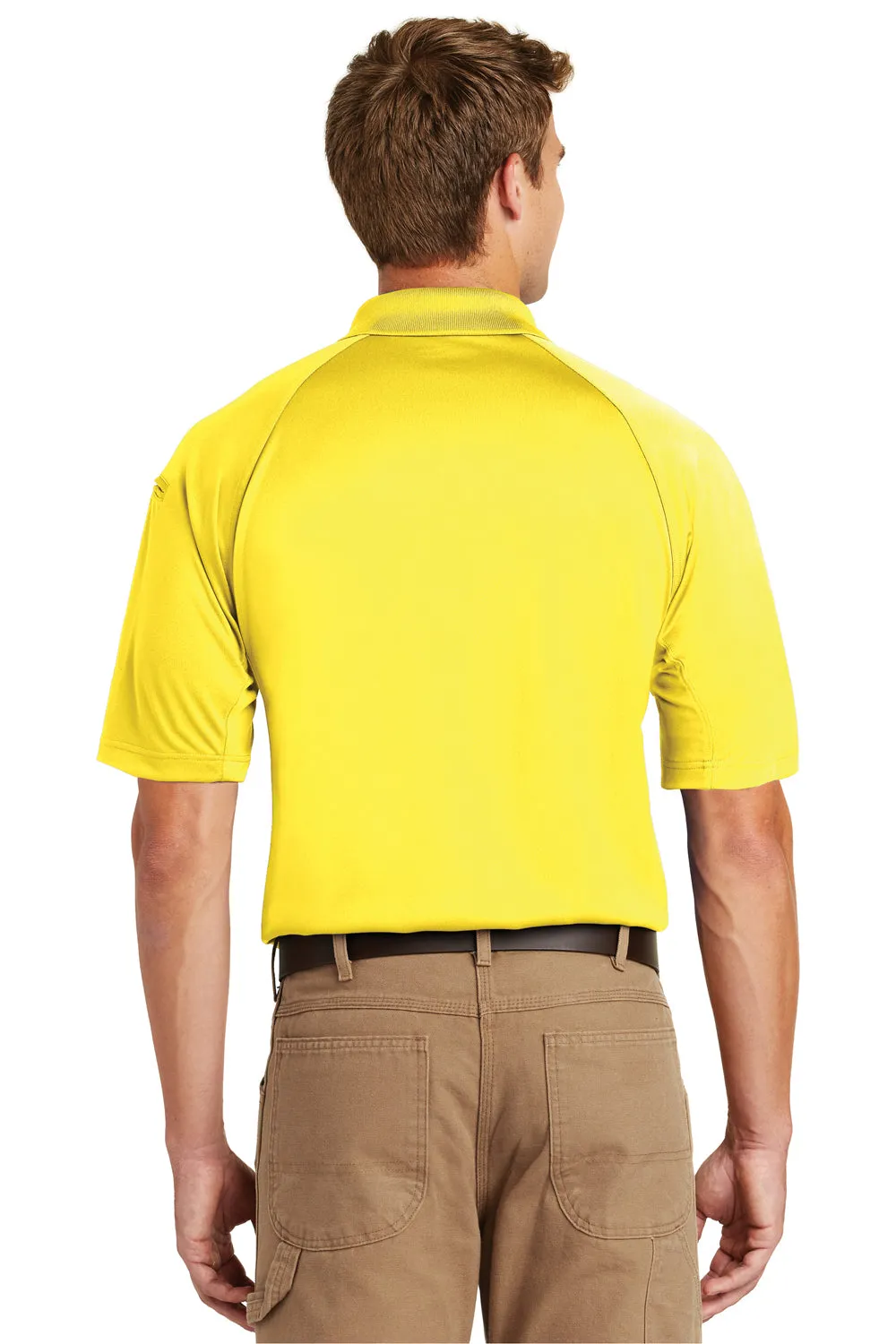 CornerStone Mens Select Tactical Moisture Wicking Short Sleeve Polo Shirt - Yellow