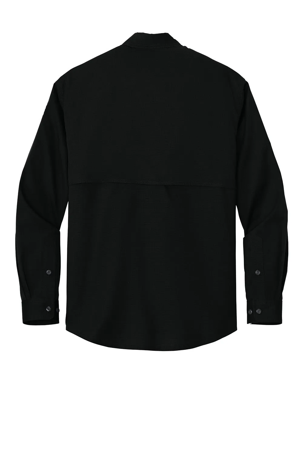 CornerStone Mens Select Tactical Stain Resistant Long Sleeve Button Down Shirt w/ Pockets - Black