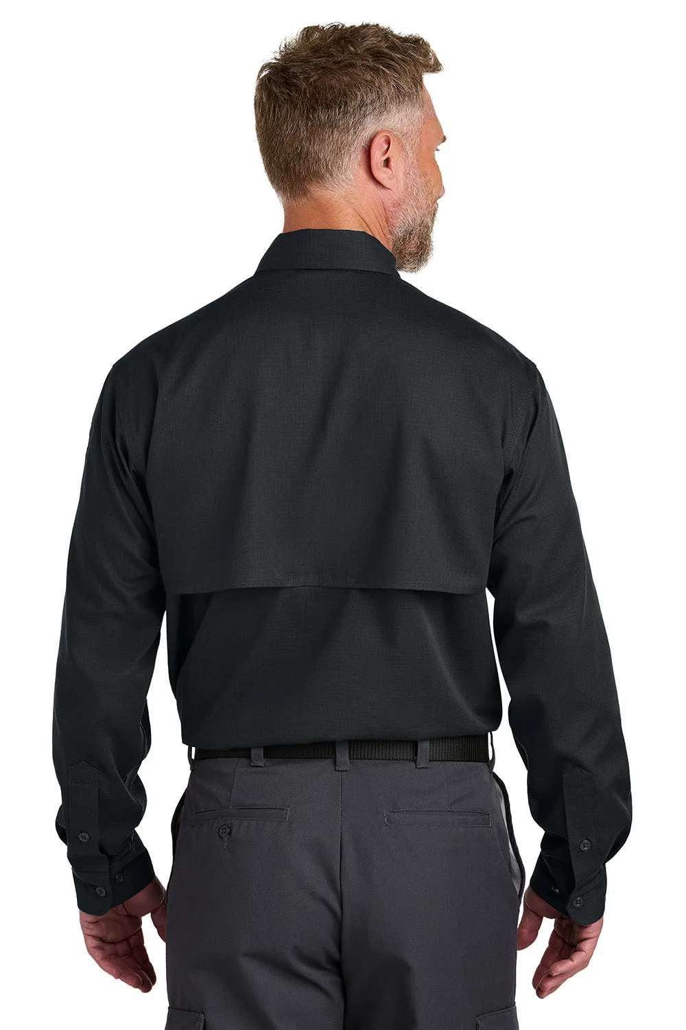 CornerStone Mens Select Tactical Stain Resistant Long Sleeve Button Down Shirt w/ Pockets - Echo Steel Grey