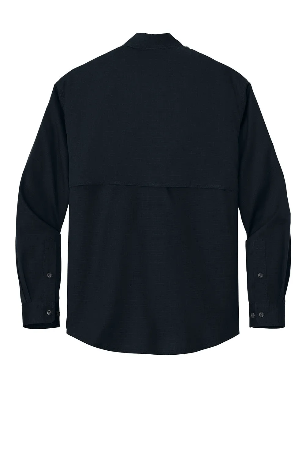 CornerStone Mens Select Tactical Stain Resistant Long Sleeve Button Down Shirt w/ Pockets - Navy Blue