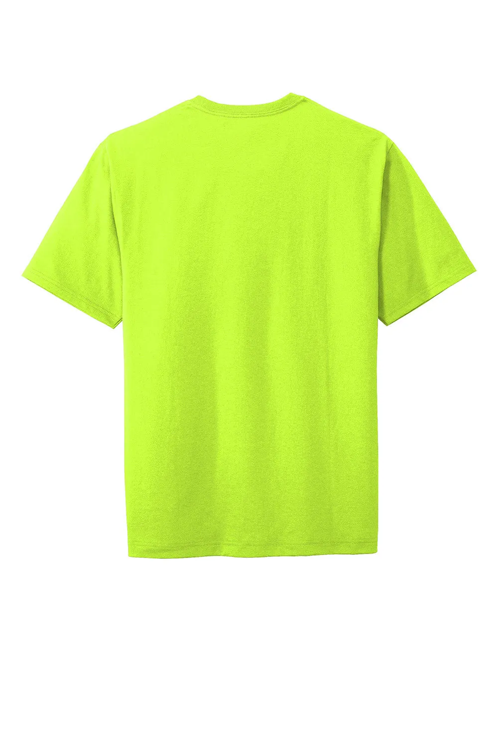 CornerStone Mens Short Sleeve Crewneck T-Shirt w/ Pocket - Safety Green