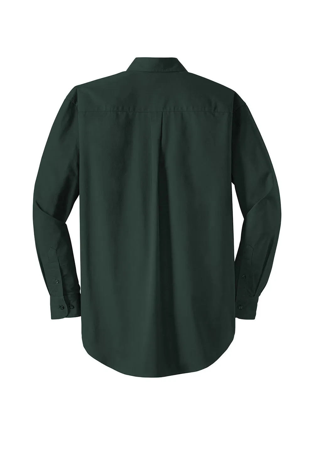 CornerStone Mens SuperPro Stain Resistant Long Sleeve Button Down Shirt w/ Pocket - Dark Green - Closeout