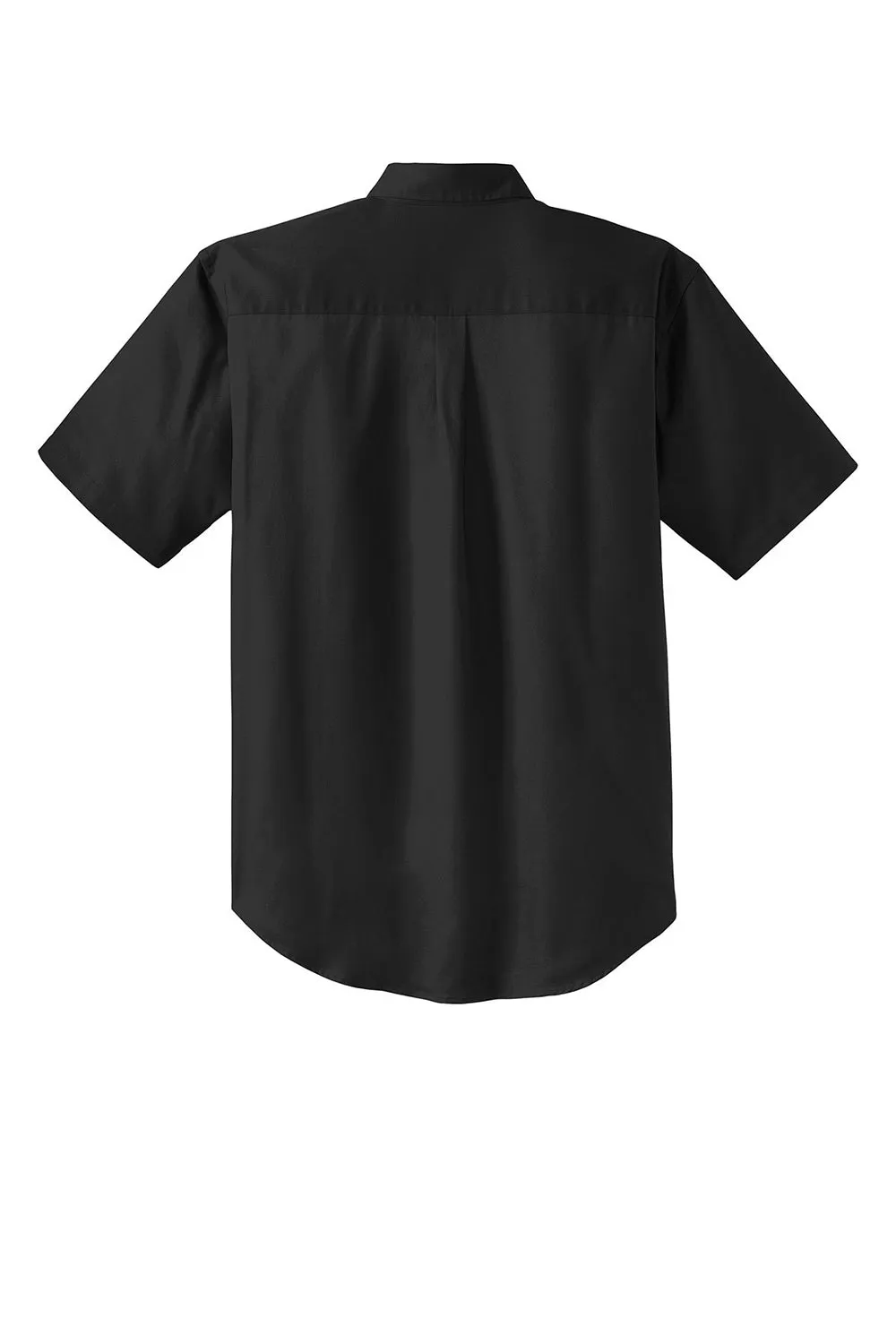 CornerStone Mens SuperPro Stain Resistant Short Sleeve Button Down Shirt w/ Pocket - Black - Closeout