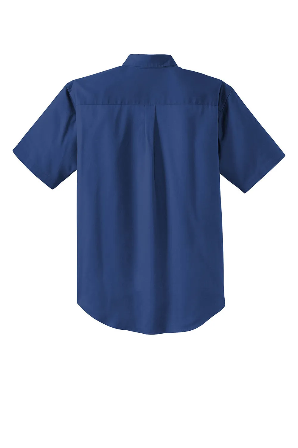 CornerStone Mens SuperPro Stain Resistant Short Sleeve Button Down Shirt w/ Pocket - Royal Blue - Closeout