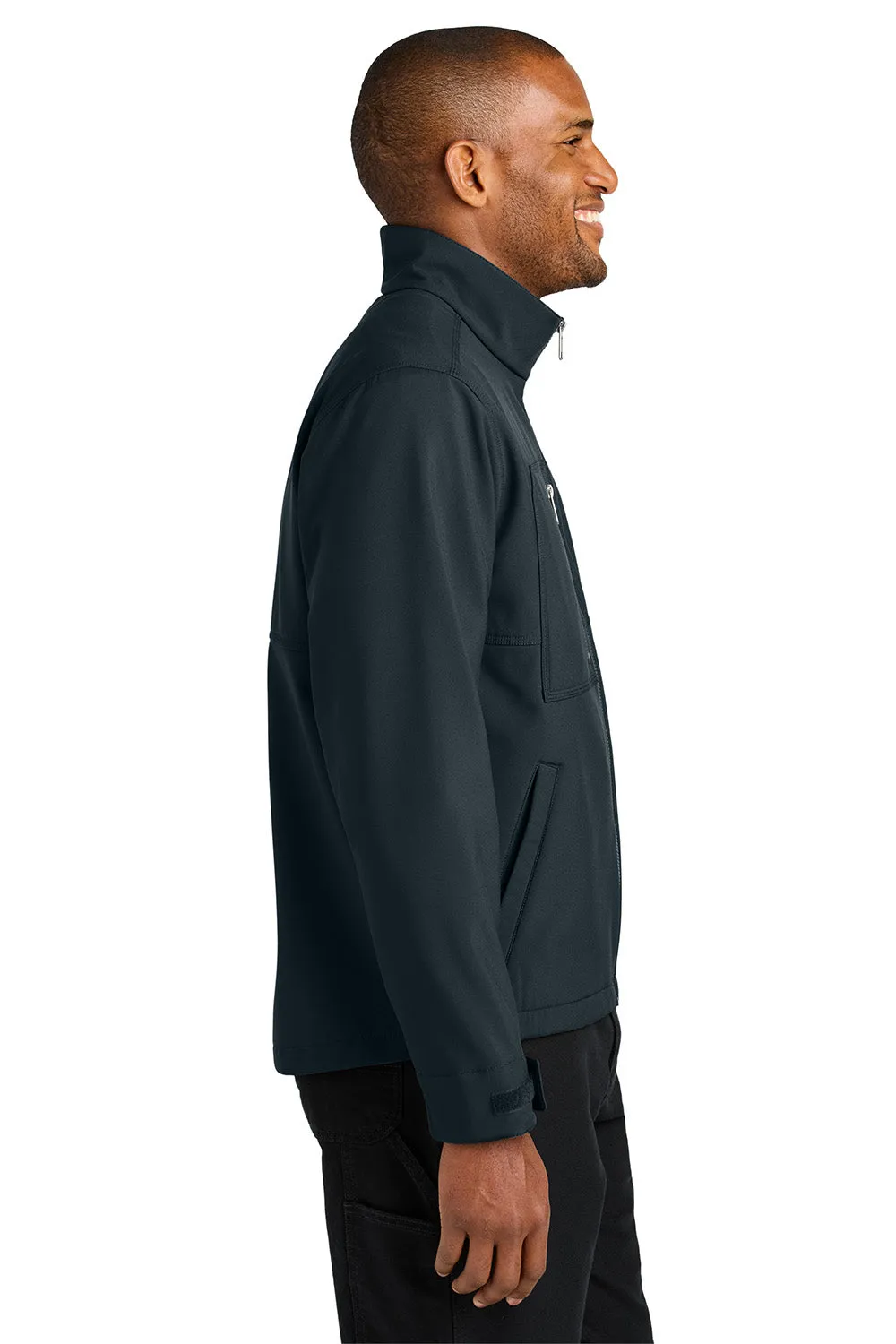 CornerStone Mens Workwear Water Resistant Soft Shell Full Zip Jacket - Navy Blue