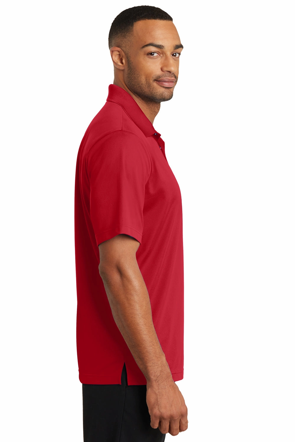 CornerStone Mens Gripper Moisture Wicking Short Sleeve Polo Shirt - True Red - Closeout