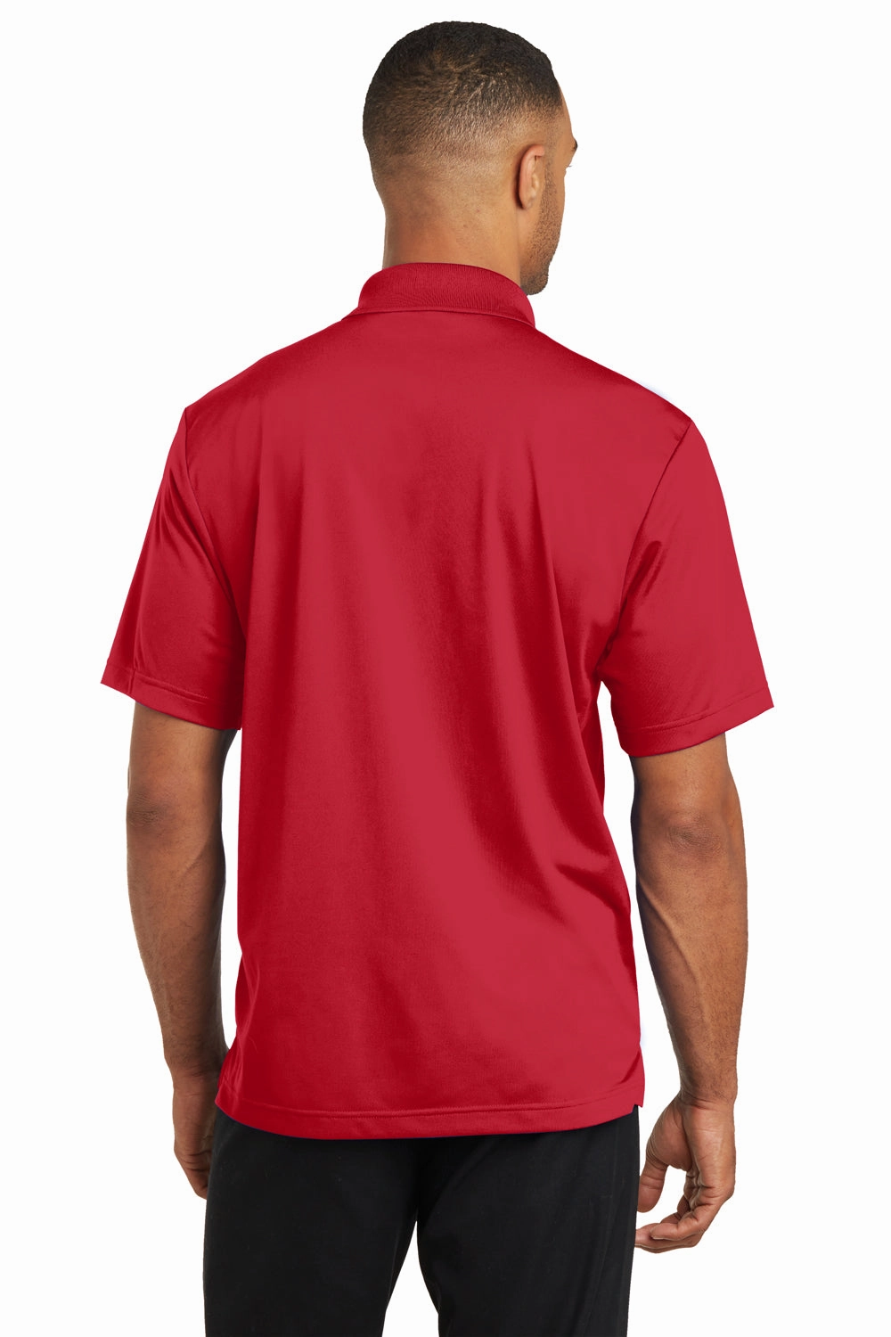 CornerStone Mens Gripper Moisture Wicking Short Sleeve Polo Shirt - True Red - Closeout