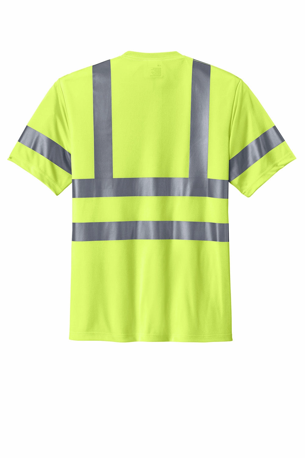 CornerStone Mens Moisture Wicking Short Sleeve Crewneck T-Shirt w/ Pocket - Safety Yellow