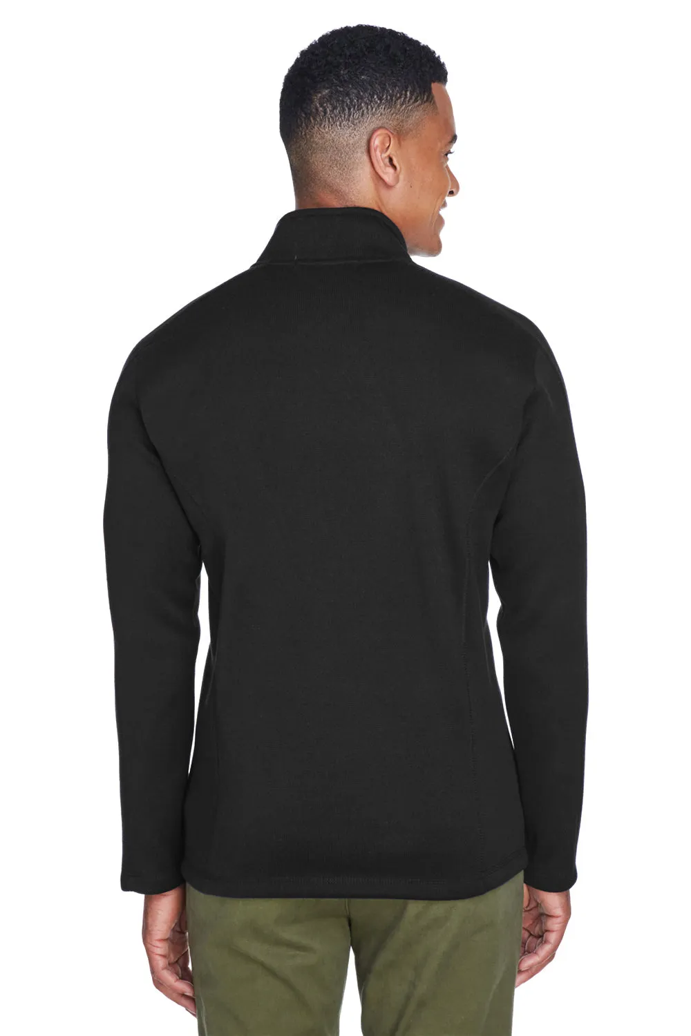 Devon & Jones Mens Bristol Pill Resistant Sweater Fleece Full Zip Jacket - Black