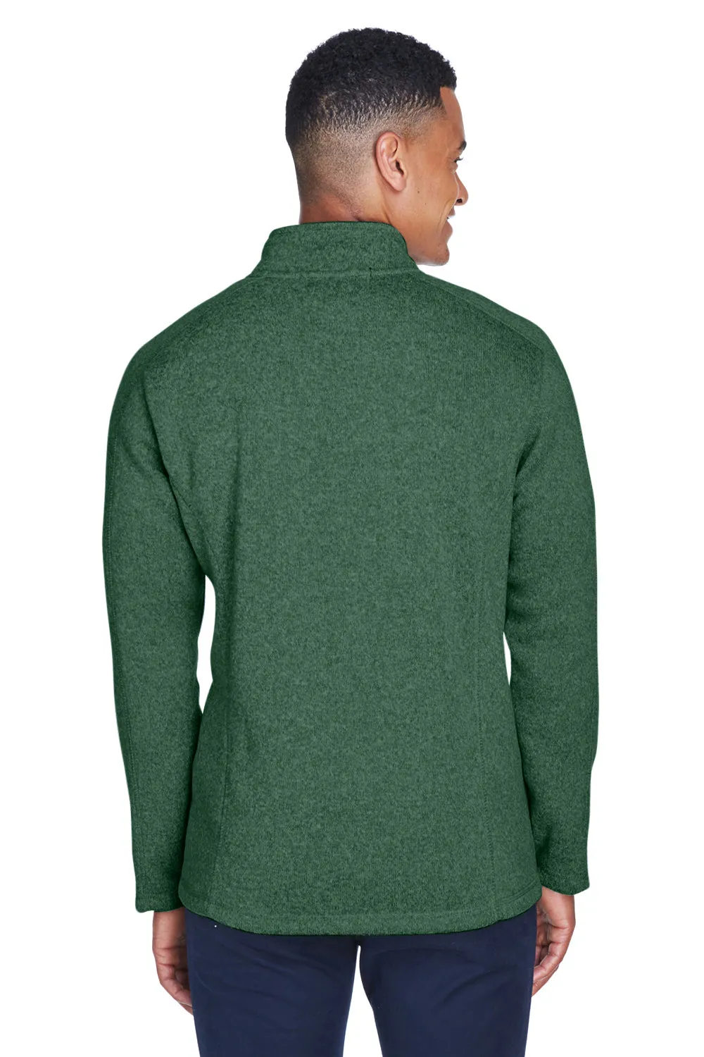 Devon & Jones Mens Bristol Pill Resistant Sweater Fleece Full Zip Jacket - Heather Forest Green