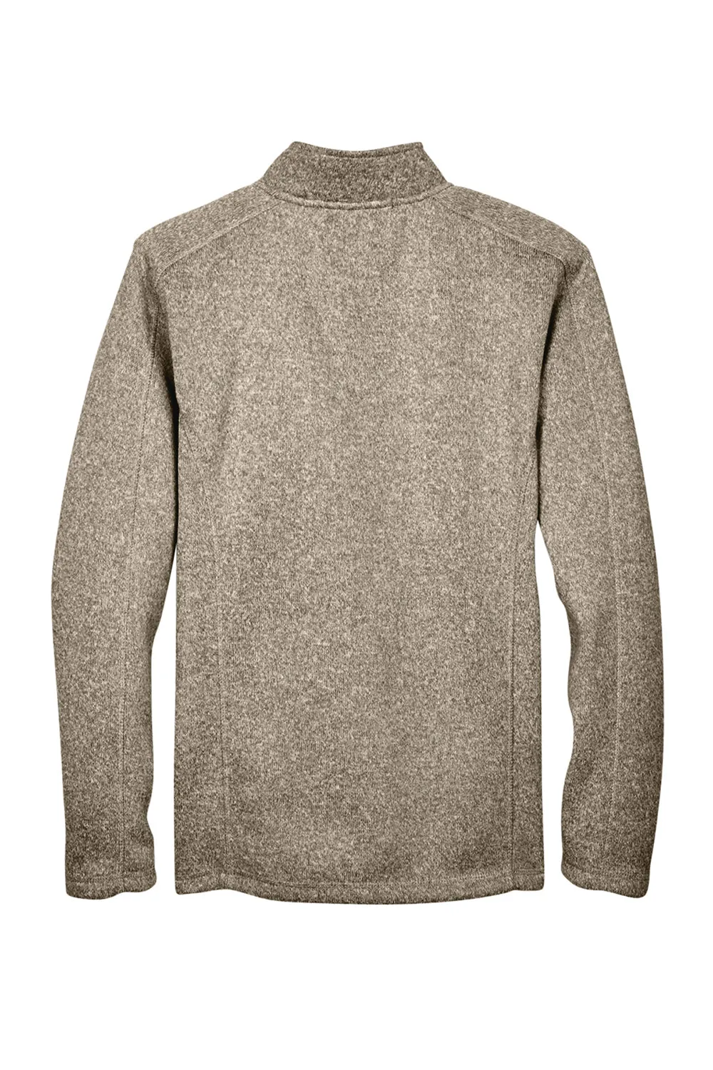 Devon & Jones Mens Bristol Pill Resistant Sweater Fleece Full Zip Jacket - Heather Khaki Brown