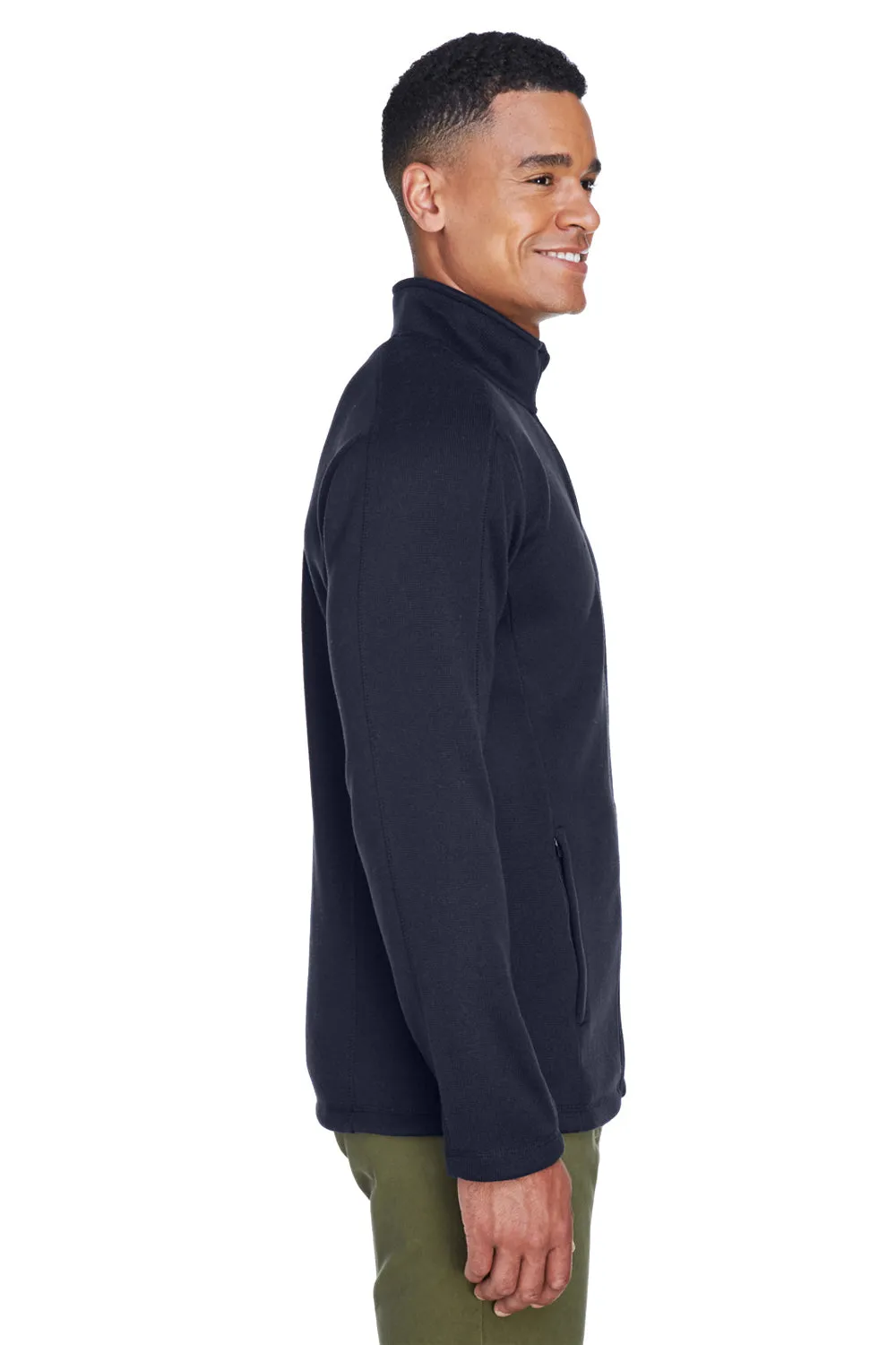 Devon & Jones Mens Bristol Pill Resistant Sweater Fleece Full Zip Jacket - Navy Blue