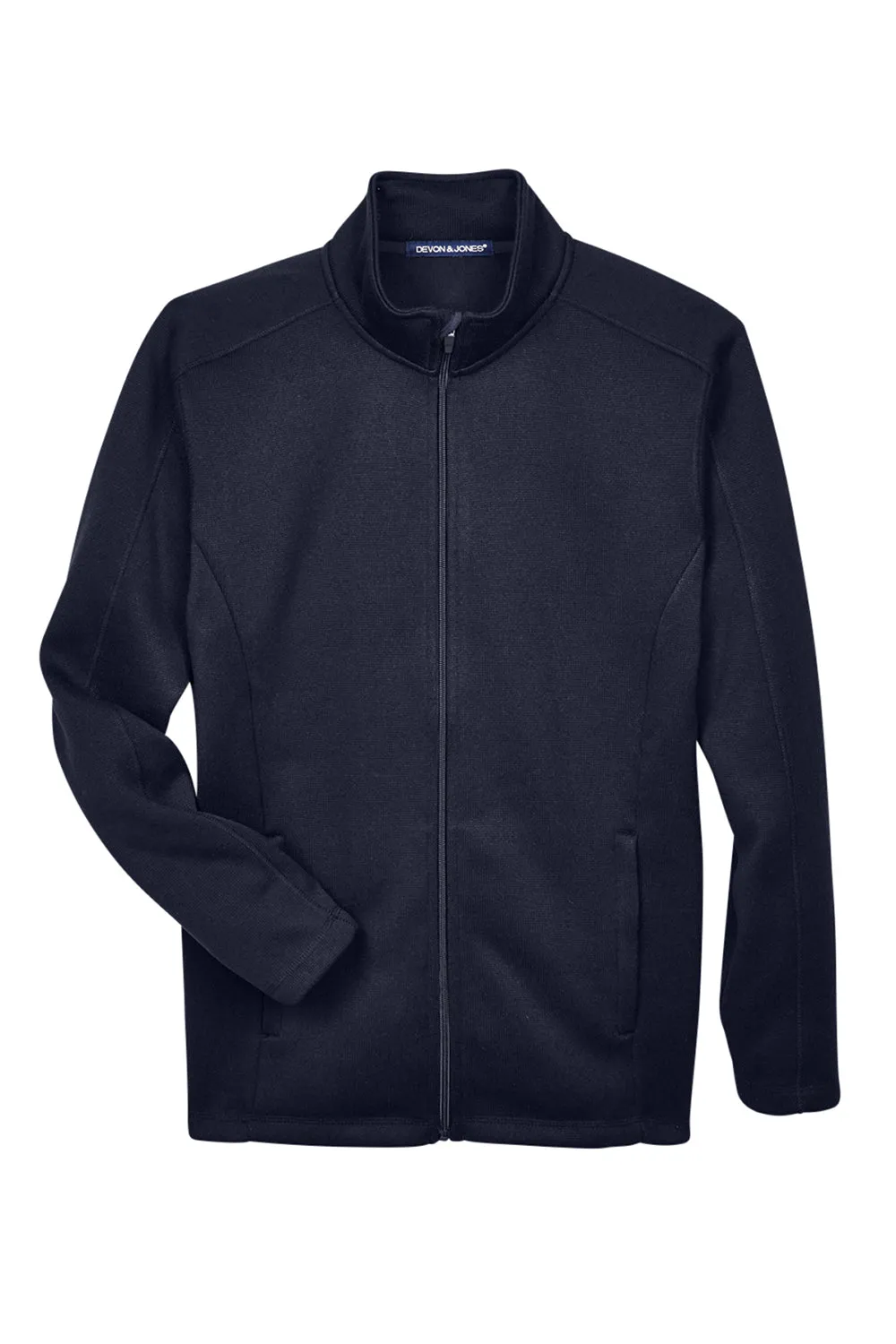 Devon & Jones Mens Bristol Pill Resistant Sweater Fleece Full Zip Jacket - Navy Blue