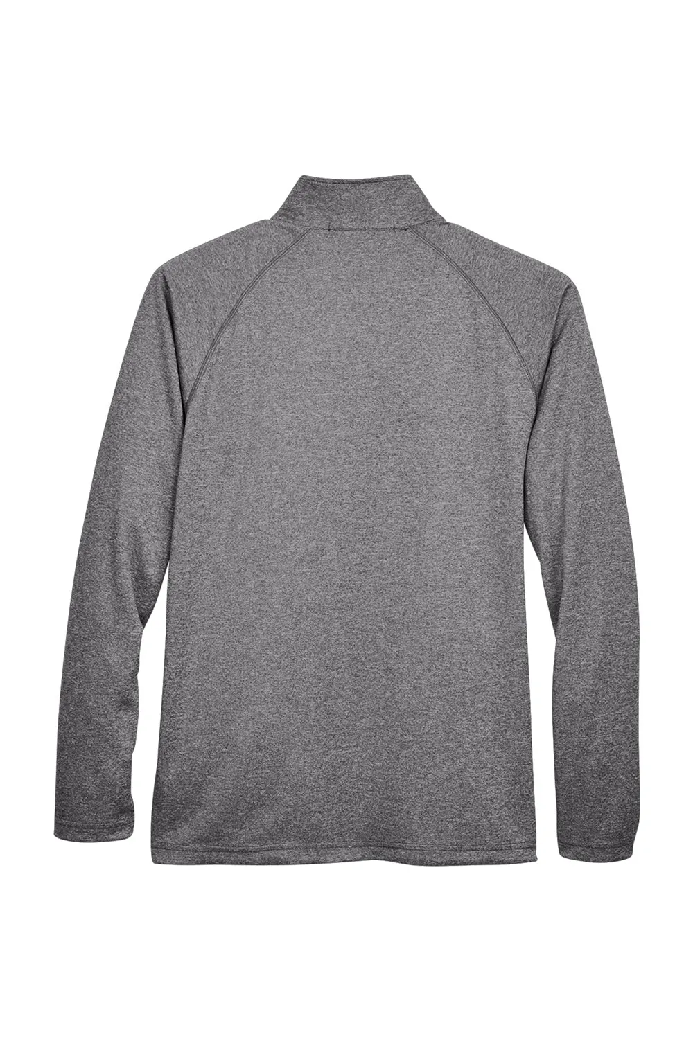 Devon & Jones Mens Compass Stretch Tech Moisture Wicking Full Zip Sweatshirt w/ Pockets - Heather Dark Grey