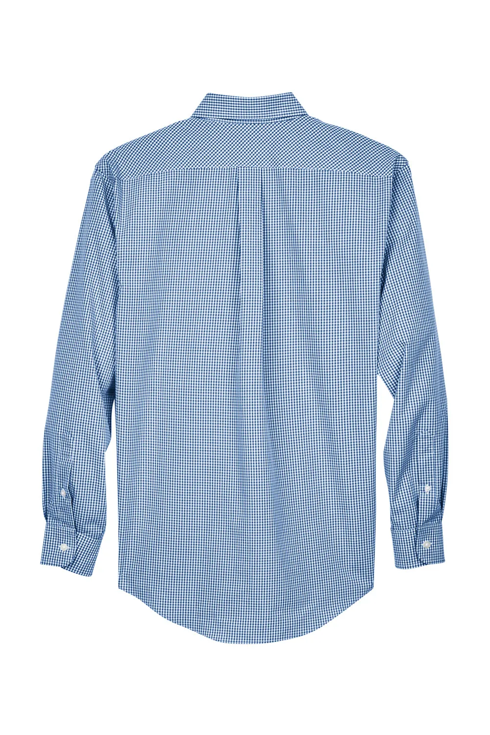 Devon & Jones Mens Crown Woven Collection Wrinkle Resistant Long Sleeve Button Down Shirt w/ Pocket - French Blue
