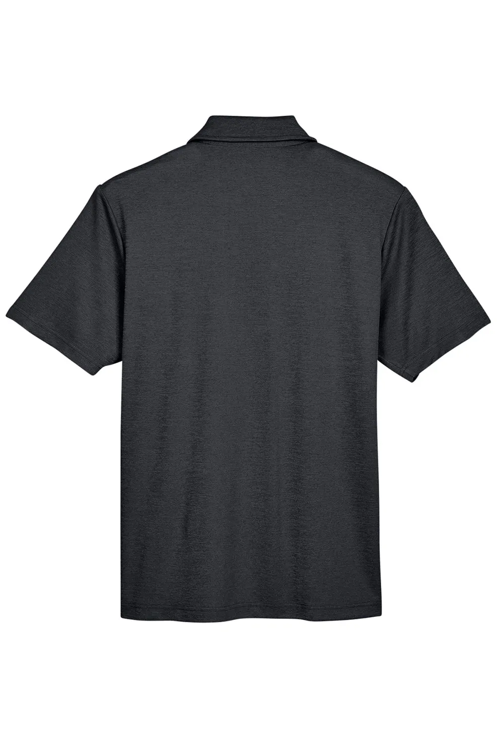 Devon & Jones Mens CrownLux Address Melange Performance Moisture Wicking Short Sleeve Polo Shirt - Heather Black