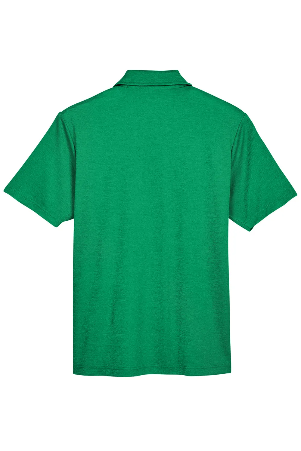 Devon & Jones Mens CrownLux Address Melange Performance Moisture Wicking Short Sleeve Polo Shirt - Heather Kelly Green