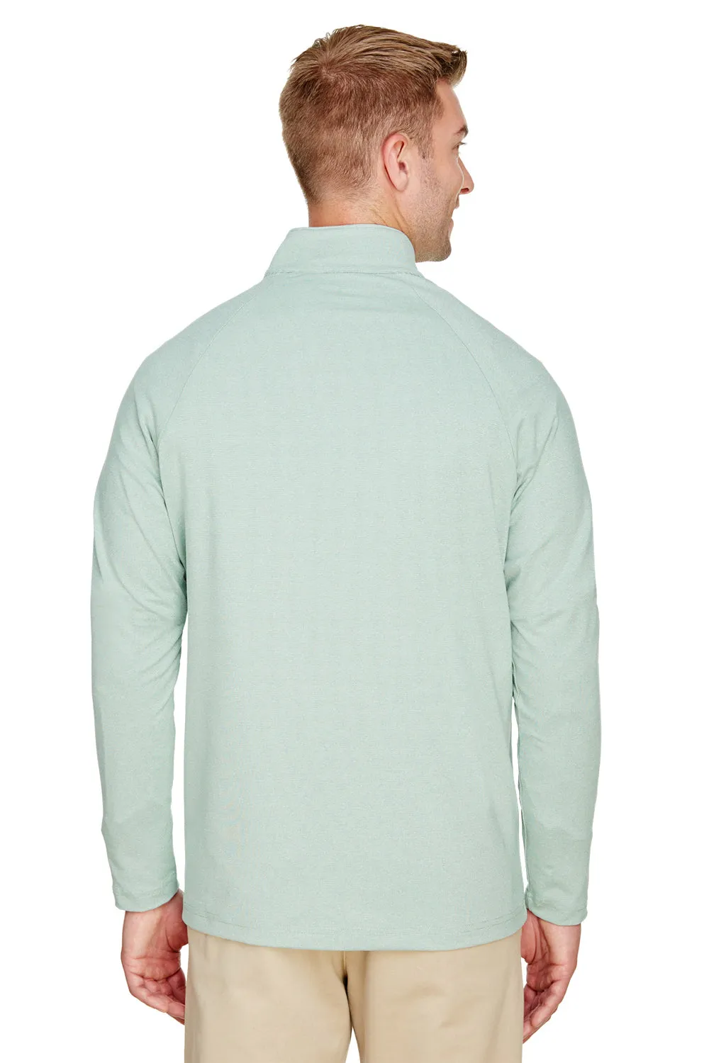 Devon & Jones Mens CrownLux Clubhouse Performance Moisture Wicking 1/4 Zip Sweatshirt - Kelly Green