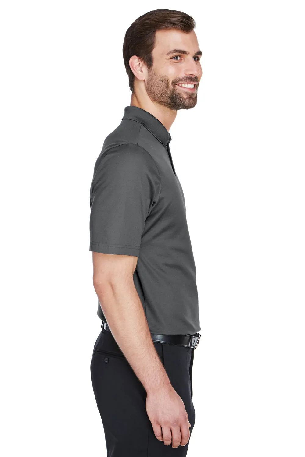 Devon & Jones Mens CrownLux Performance Moisture Wicking Short Sleeve Polo Shirt - Graphite Grey