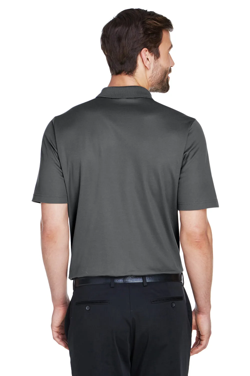 Devon & Jones Mens CrownLux Performance Moisture Wicking Short Sleeve Polo Shirt - Graphite Grey