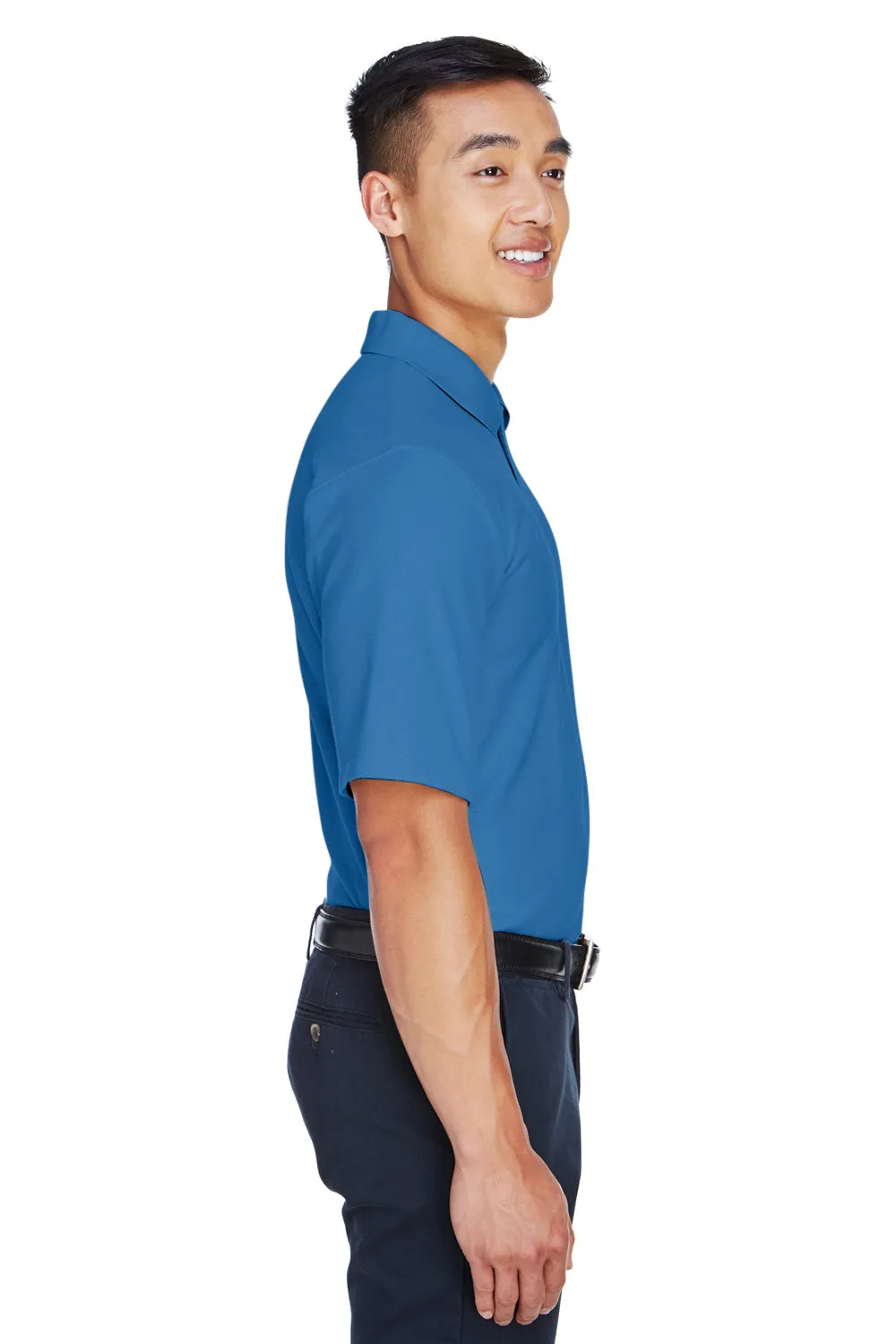 Devon & Jones Mens DryTec20 Performance Moisture Wicking Short Sleeve Polo Shirt - French Blue