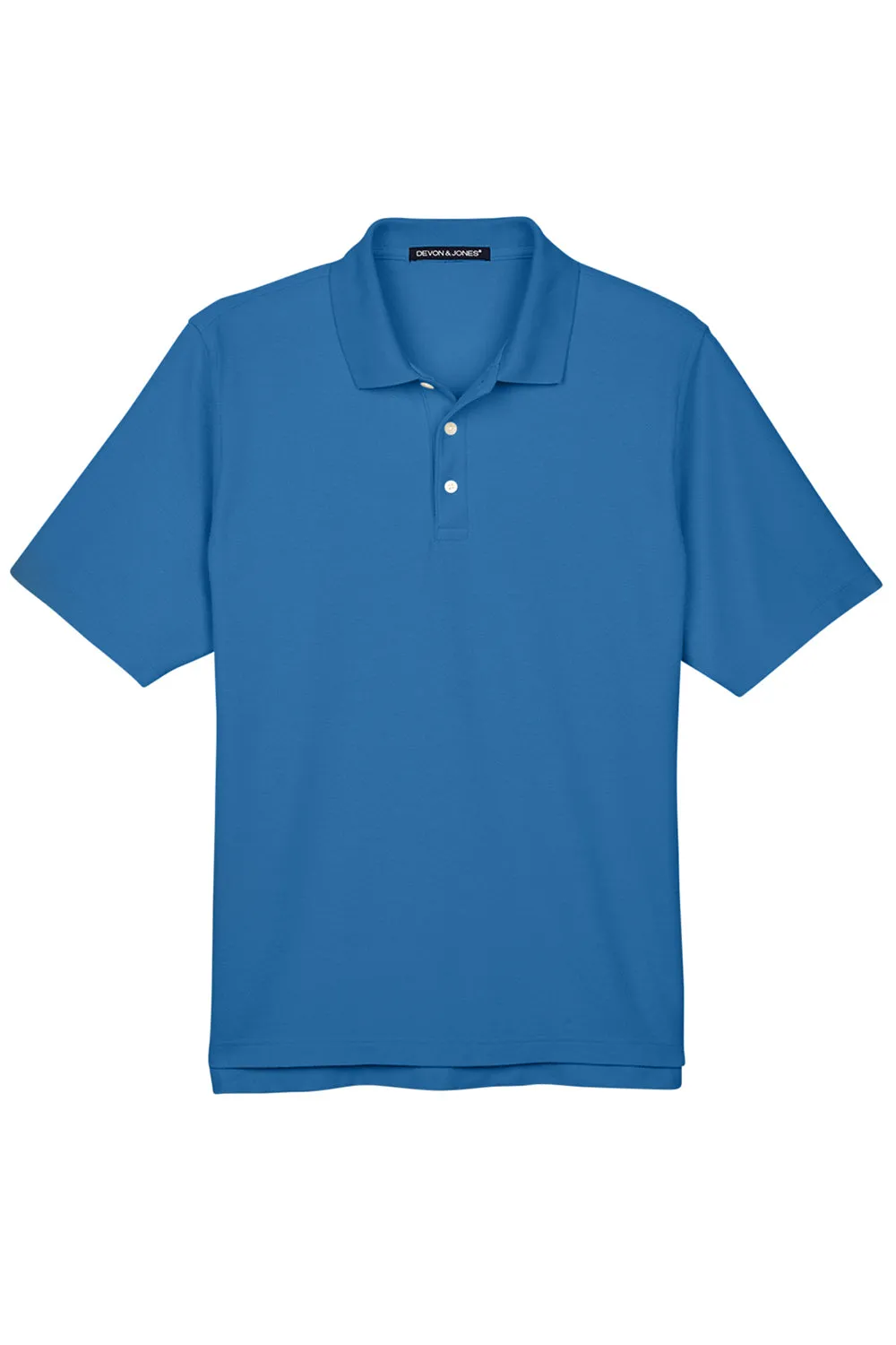 Devon & Jones Mens DryTec20 Performance Moisture Wicking Short Sleeve Polo Shirt - French Blue