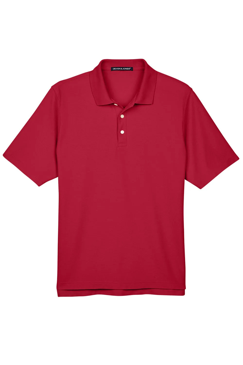 Devon & Jones Mens DryTec20 Performance Moisture Wicking Short Sleeve Polo Shirt - Red