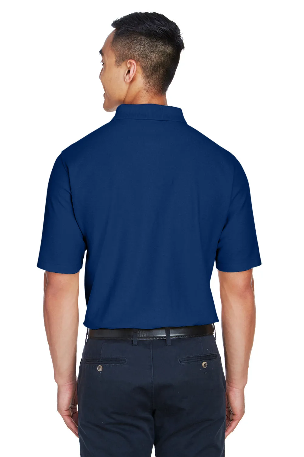 Devon & Jones Mens DryTec20 Performance Moisture Wicking Short Sleeve Polo Shirt - True Royal Blue