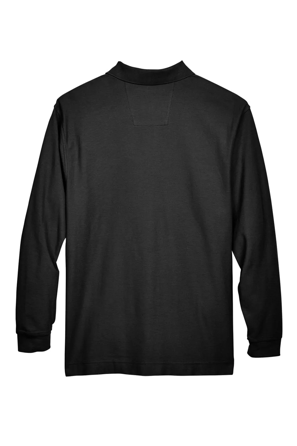 Devon & Jones Mens Long Sleeve Polo Shirt - Black