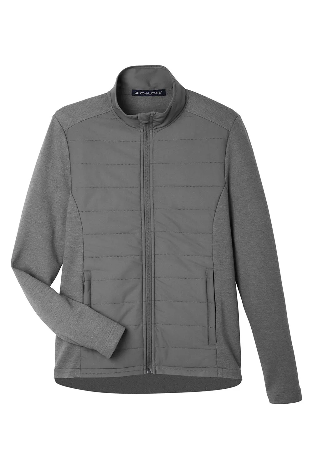 Devon & Jones Mens New Classics Charleston Hybrid Full Zip Jacket - Graphite Grey Melange