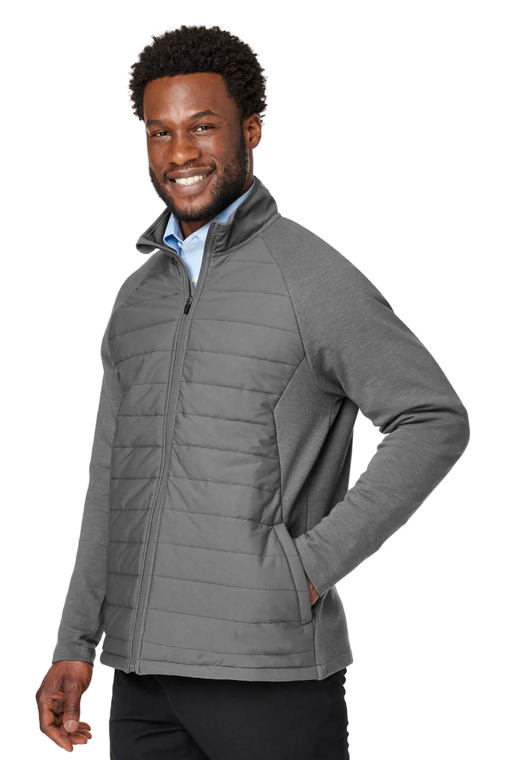Devon & Jones Mens New Classics Charleston Hybrid Full Zip Jacket - Graphite Grey Melange