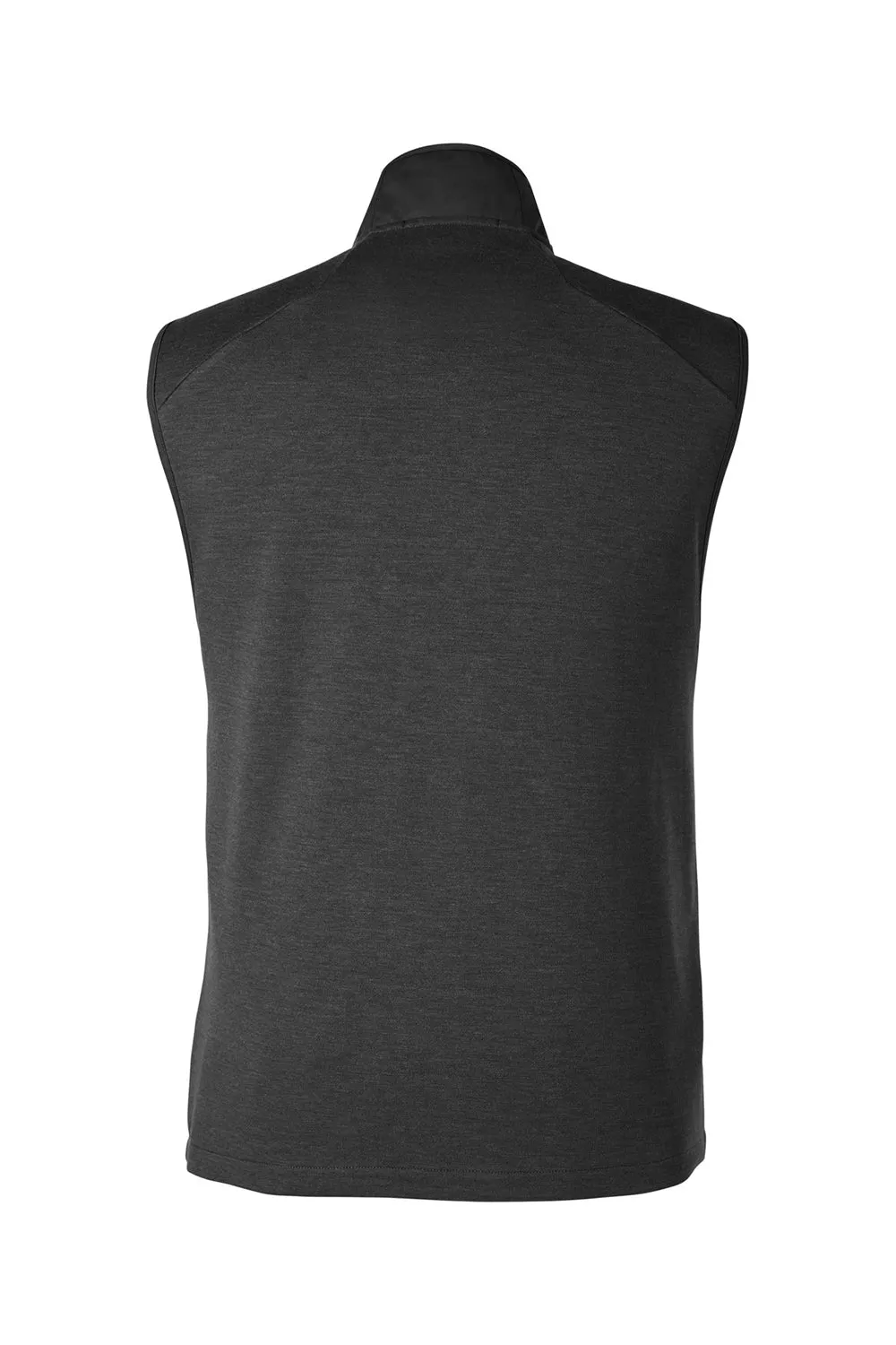 Devon & Jones Mens New Classics Charleston Hybrid Full Zip Vest - Black Melange/Black
