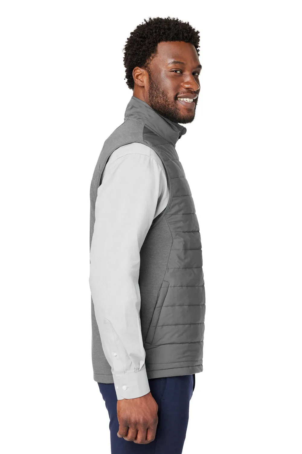 Devon & Jones Mens New Classics Charleston Hybrid Full Zip Vest - Graphite Grey Melange