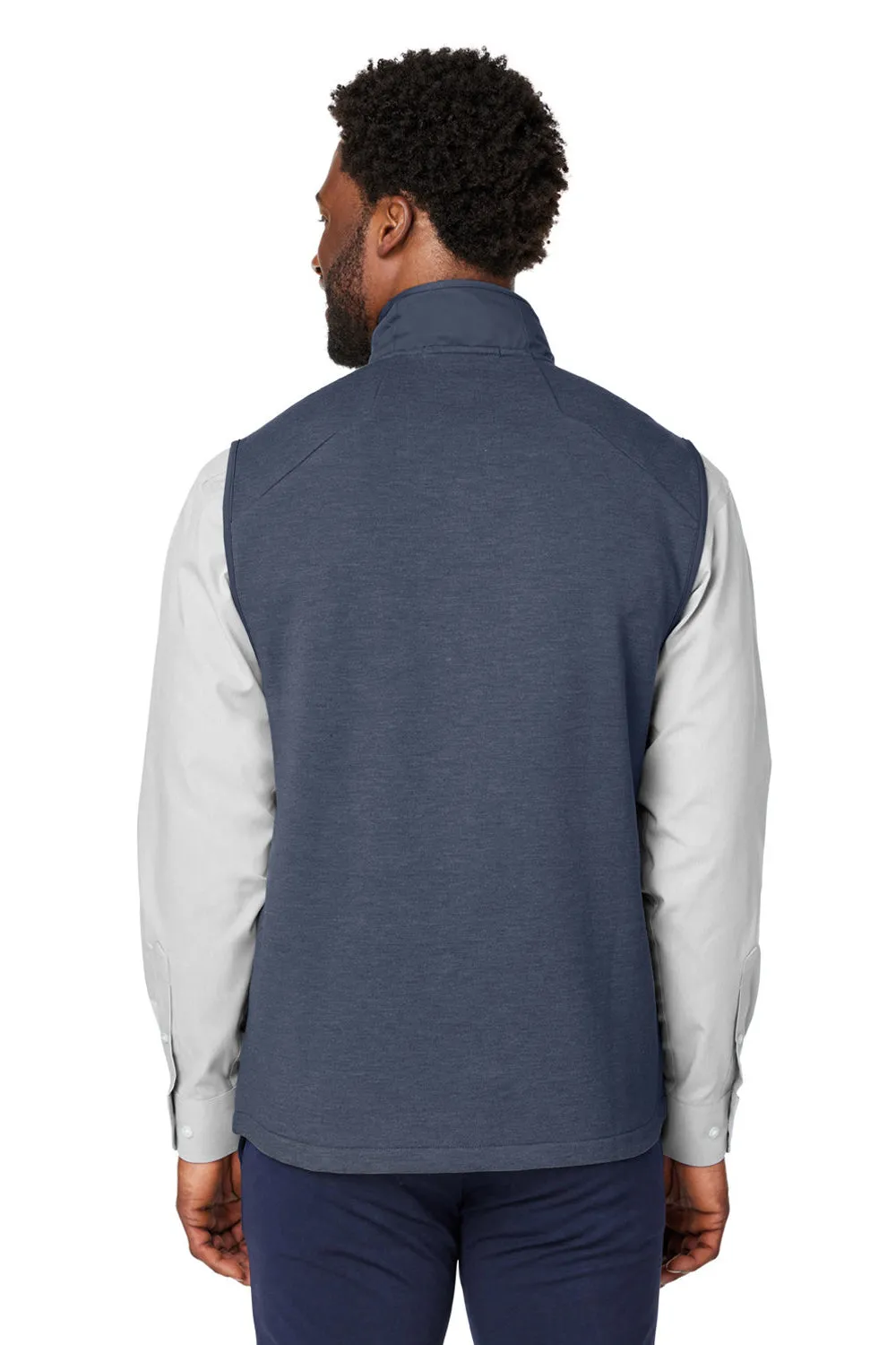 Devon & Jones Mens New Classics Charleston Hybrid Full Zip Vest - Navy Blue Melange