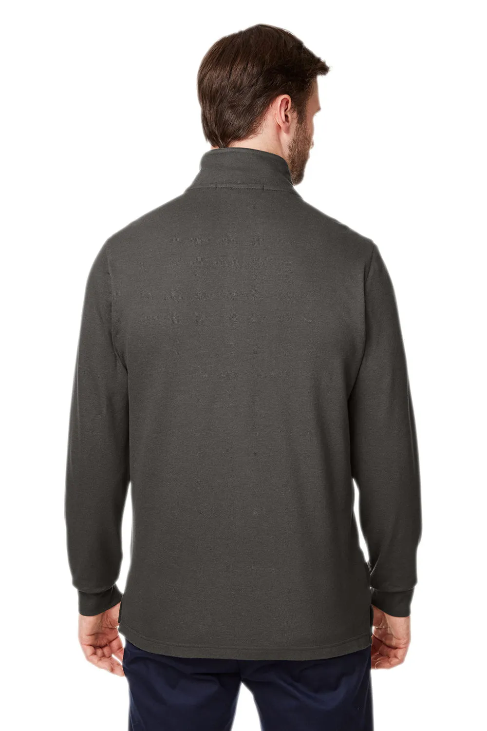 Devon & Jones Mens New Classics Performance Moisture Wicking 1/4 Zip Sweatshirt w/ Pocket - Graphite Grey