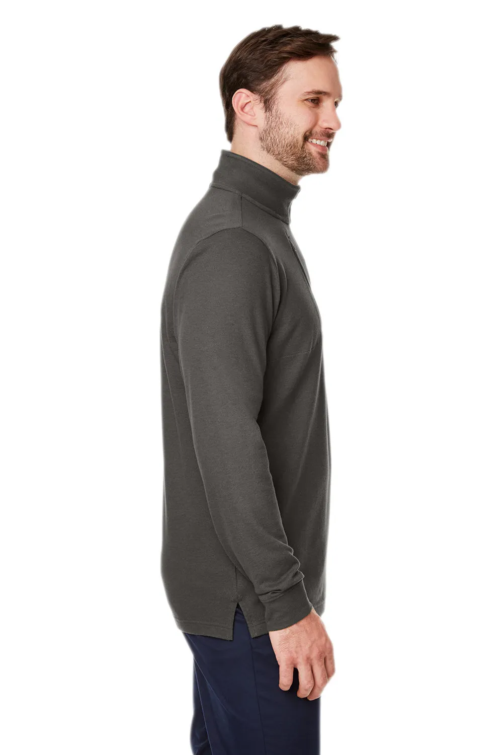 Devon & Jones Mens New Classics Performance Moisture Wicking 1/4 Zip Sweatshirt w/ Pocket - Graphite Grey