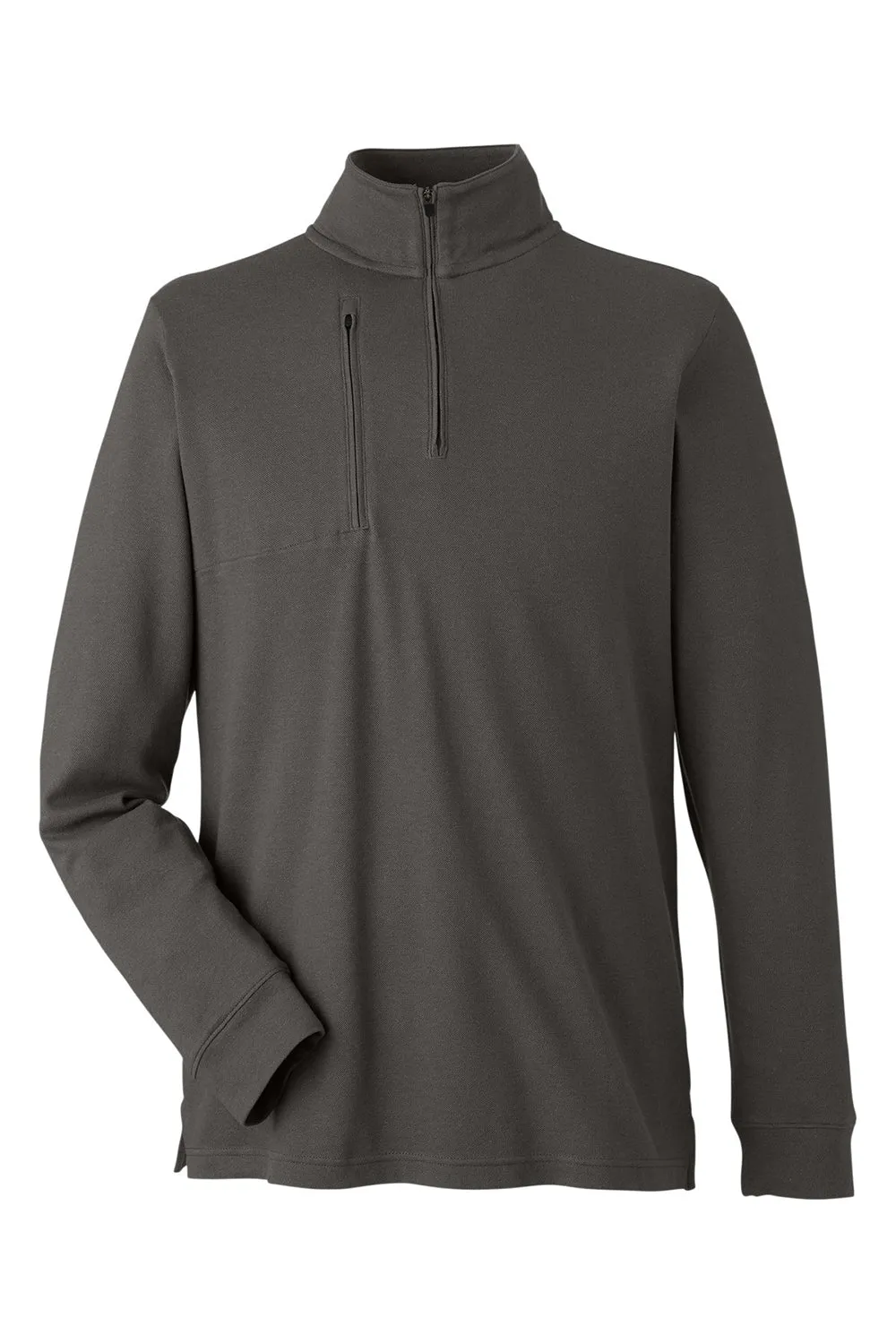 Devon & Jones Mens New Classics Performance Moisture Wicking 1/4 Zip Sweatshirt w/ Pocket - Graphite Grey