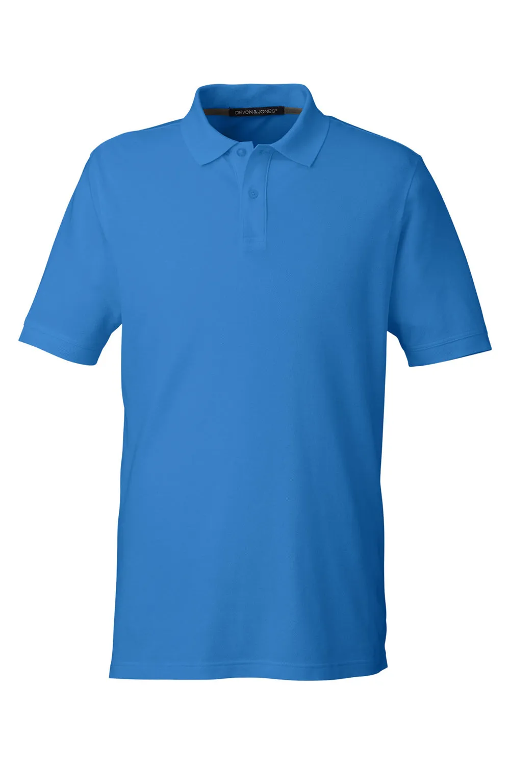 Devon & Jones Mens New Classics Performance Moisture Wicking Short Sleeve Polo Shirt - French Blue