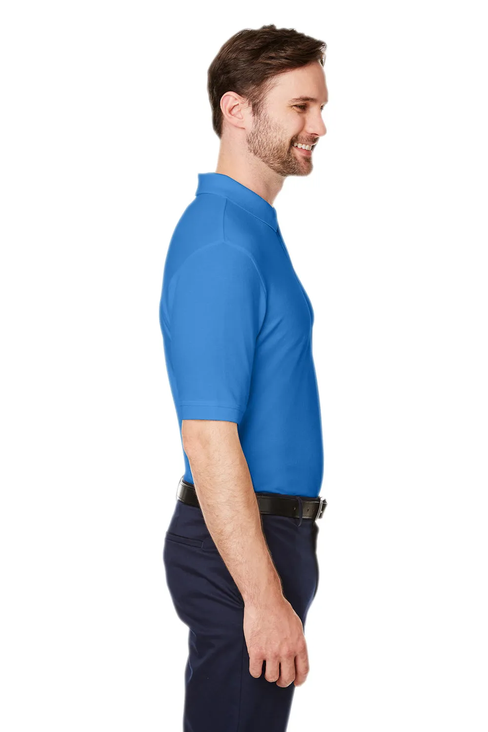 Devon & Jones Mens New Classics Performance Moisture Wicking Short Sleeve Polo Shirt - French Blue