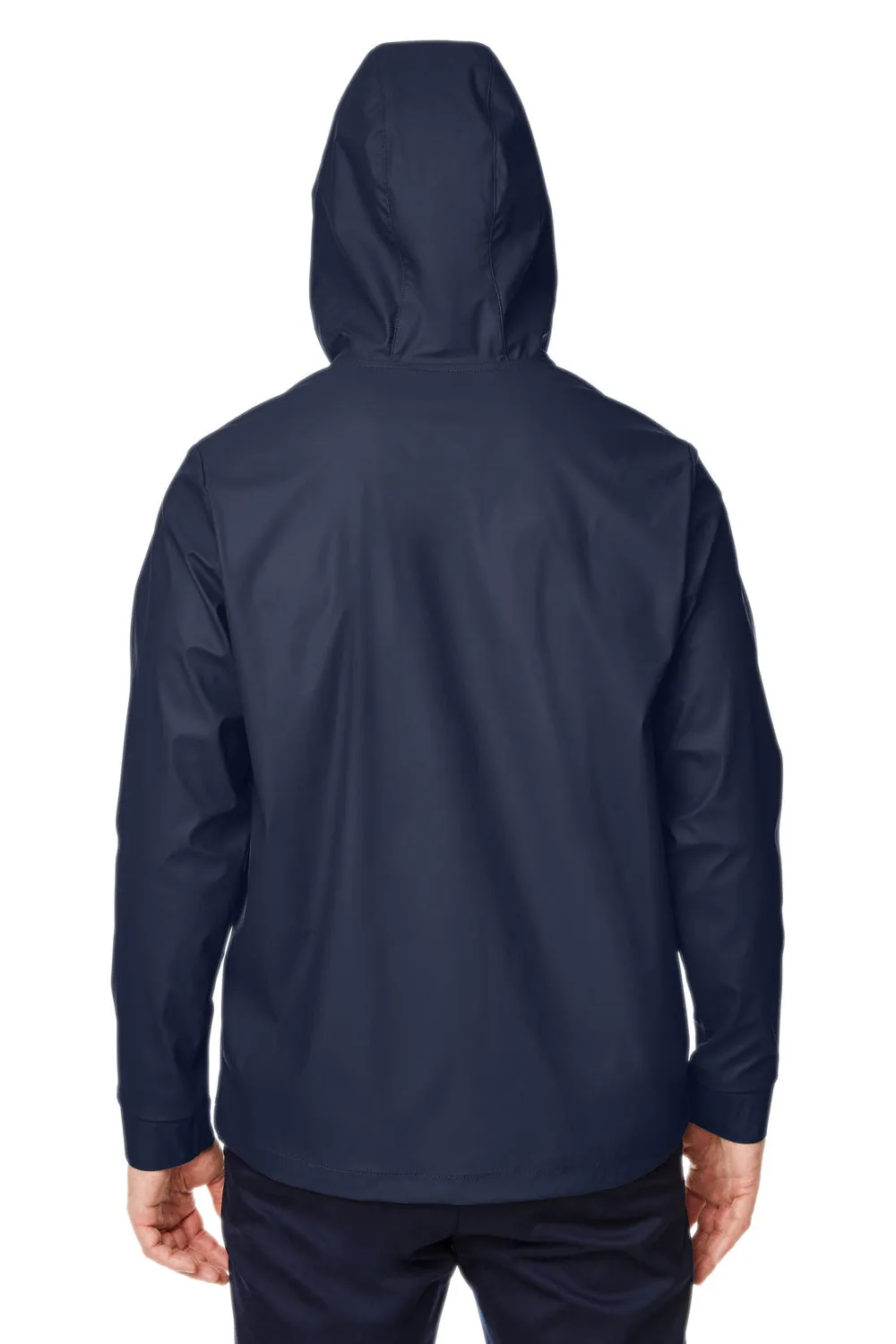 Devon & Jones Mens New Classics Prescott Water Resistant Full Zip Hooded Rain Jacket - Navy Blue