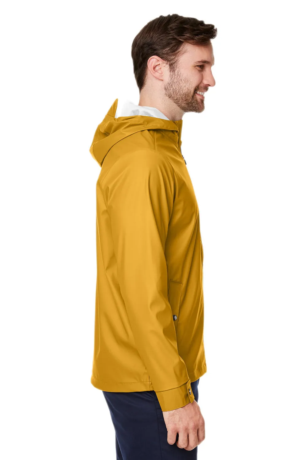 Devon & Jones Mens New Classics Prescott Water Resistant Full Zip Hooded Rain Jacket - Prescott Yellow