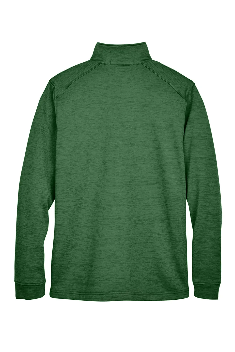 Devon & Jones Mens Newbury Fleece 1/4 Zip Sweatshirt w/ Pouch Pocket - Heather Forest Green