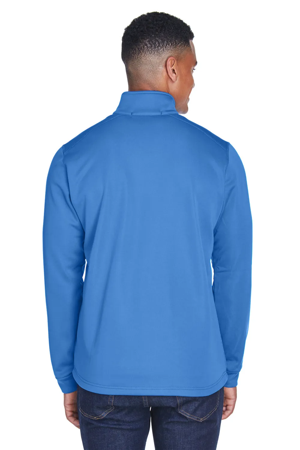 Devon & Jones Mens Newbury Fleece Full Zip Sweatshirt w/ Pockets - French Blue