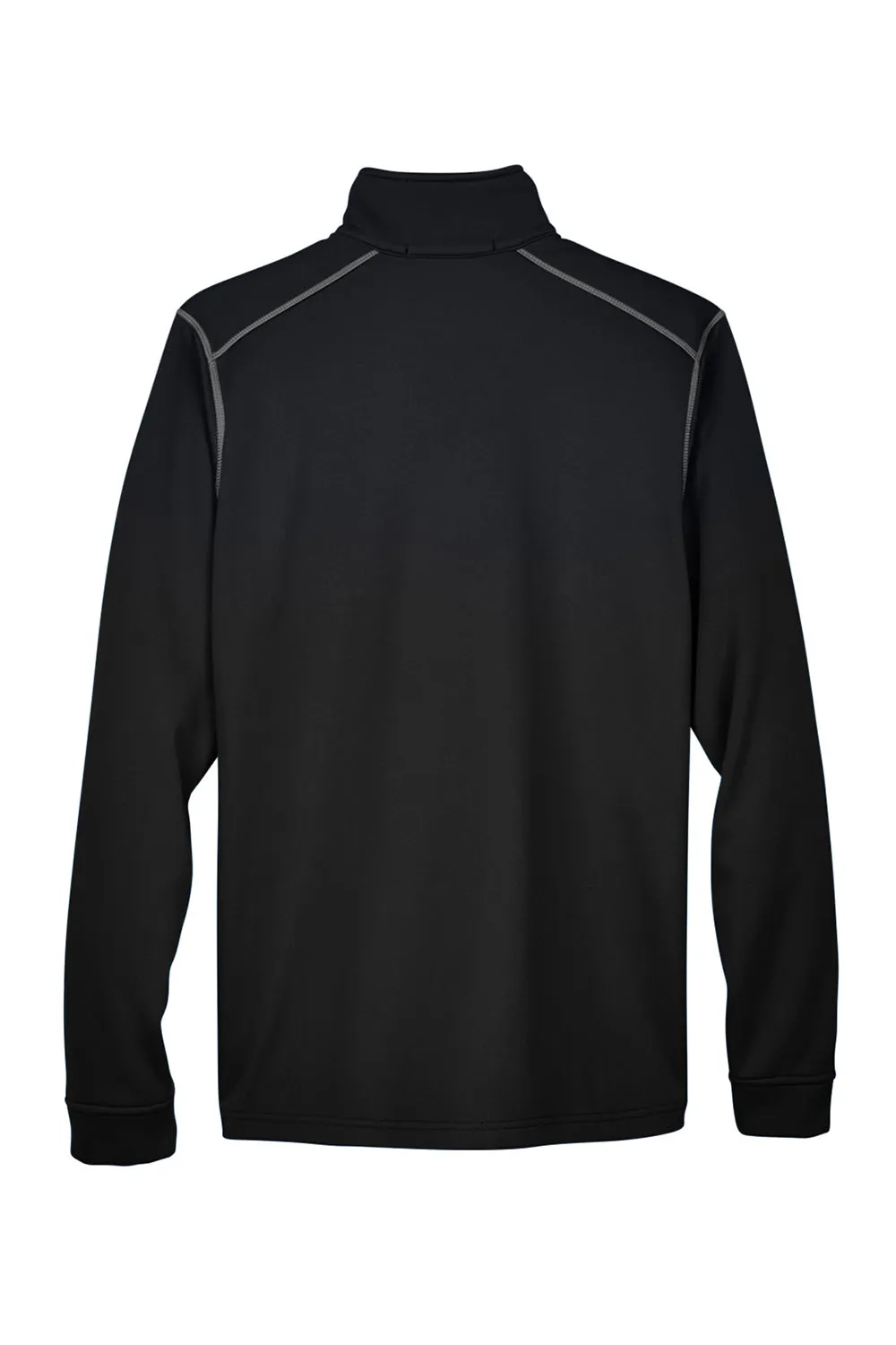 Devon & Jones Mens Newbury Fleece Full Zip Sweatshirt w/ Pockets - Grey/Black