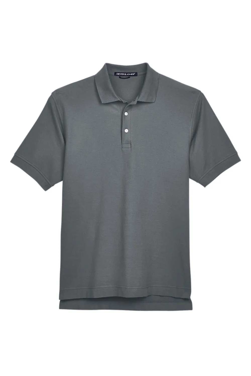 Devon & Jones Mens Short Sleeve Polo Shirt - Graphite Grey
