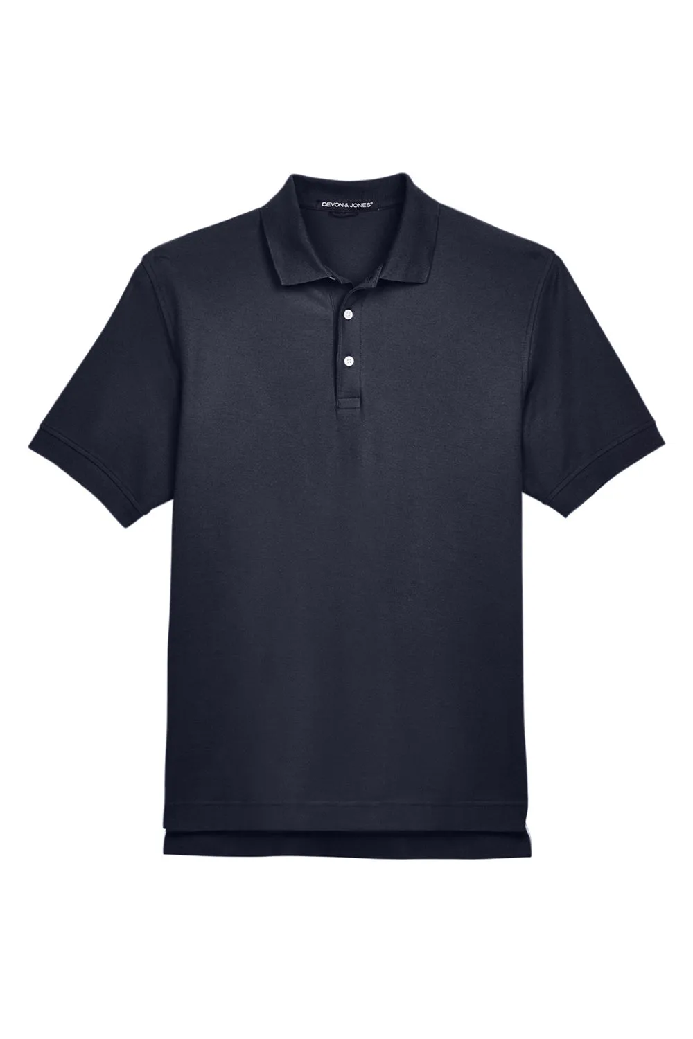 Devon & Jones Mens Short Sleeve Polo Shirt - Navy Blue