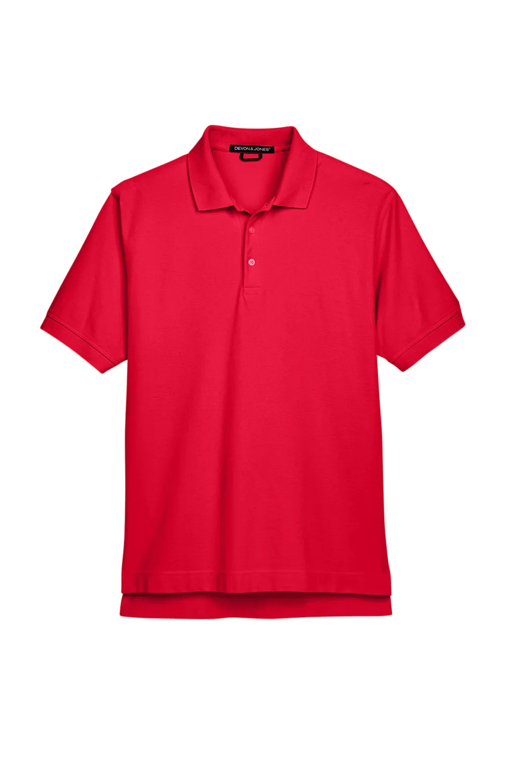 Devon & Jones Mens Short Sleeve Polo Shirt - Red