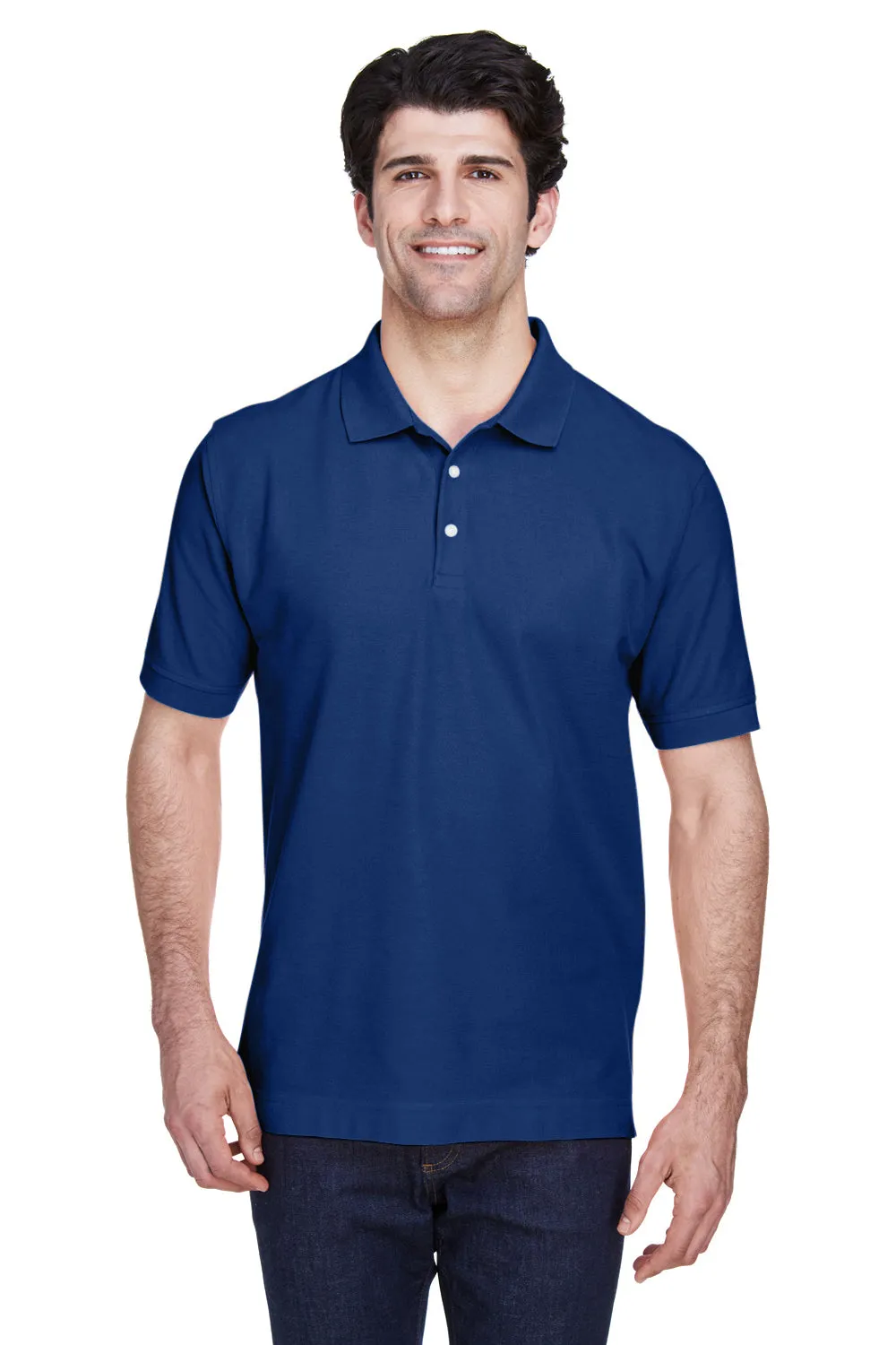 Devon & Jones Mens Short Sleeve Polo Shirt - True Royal Blue
